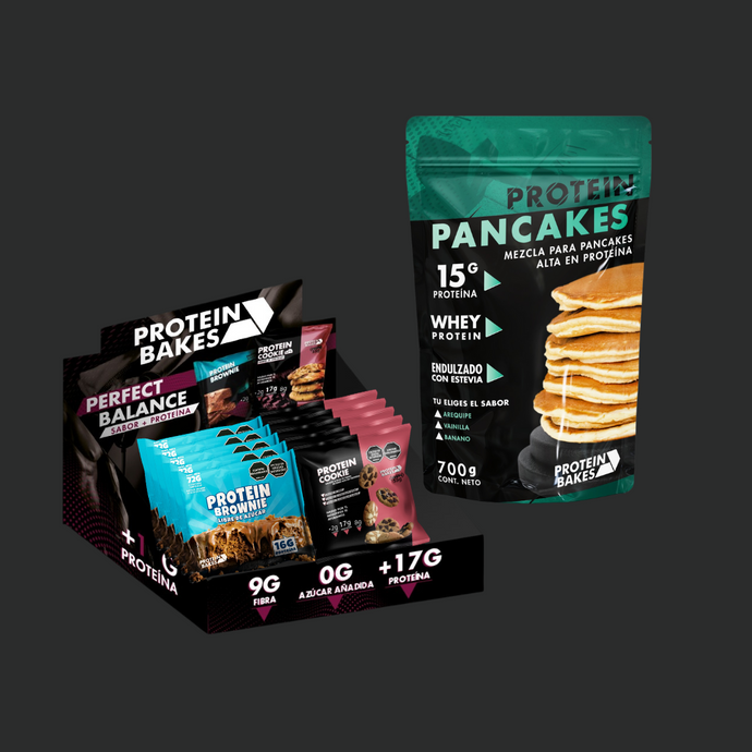 Caja x10 Protein Snacks + Protein Pancake Mix