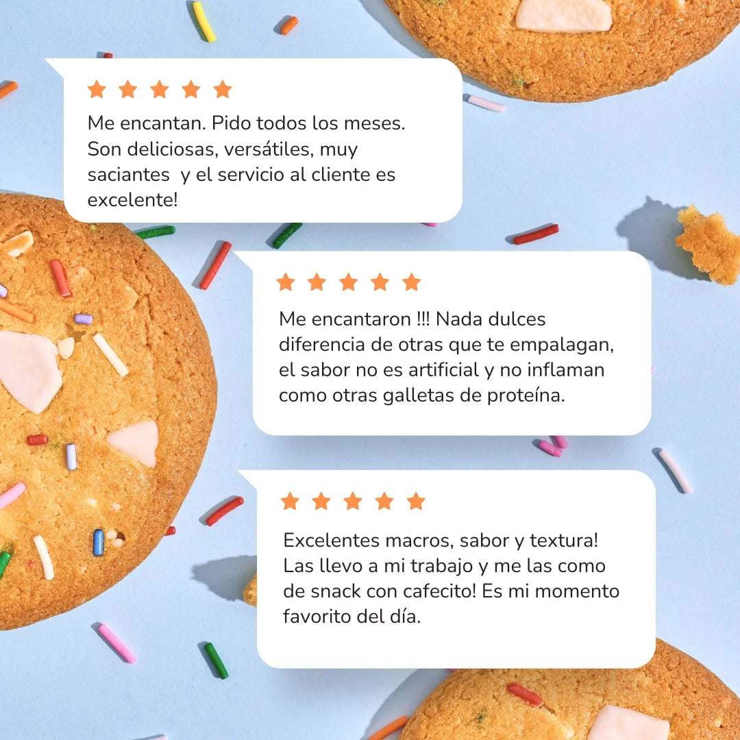 Reseñas de clientes galleta con proteína