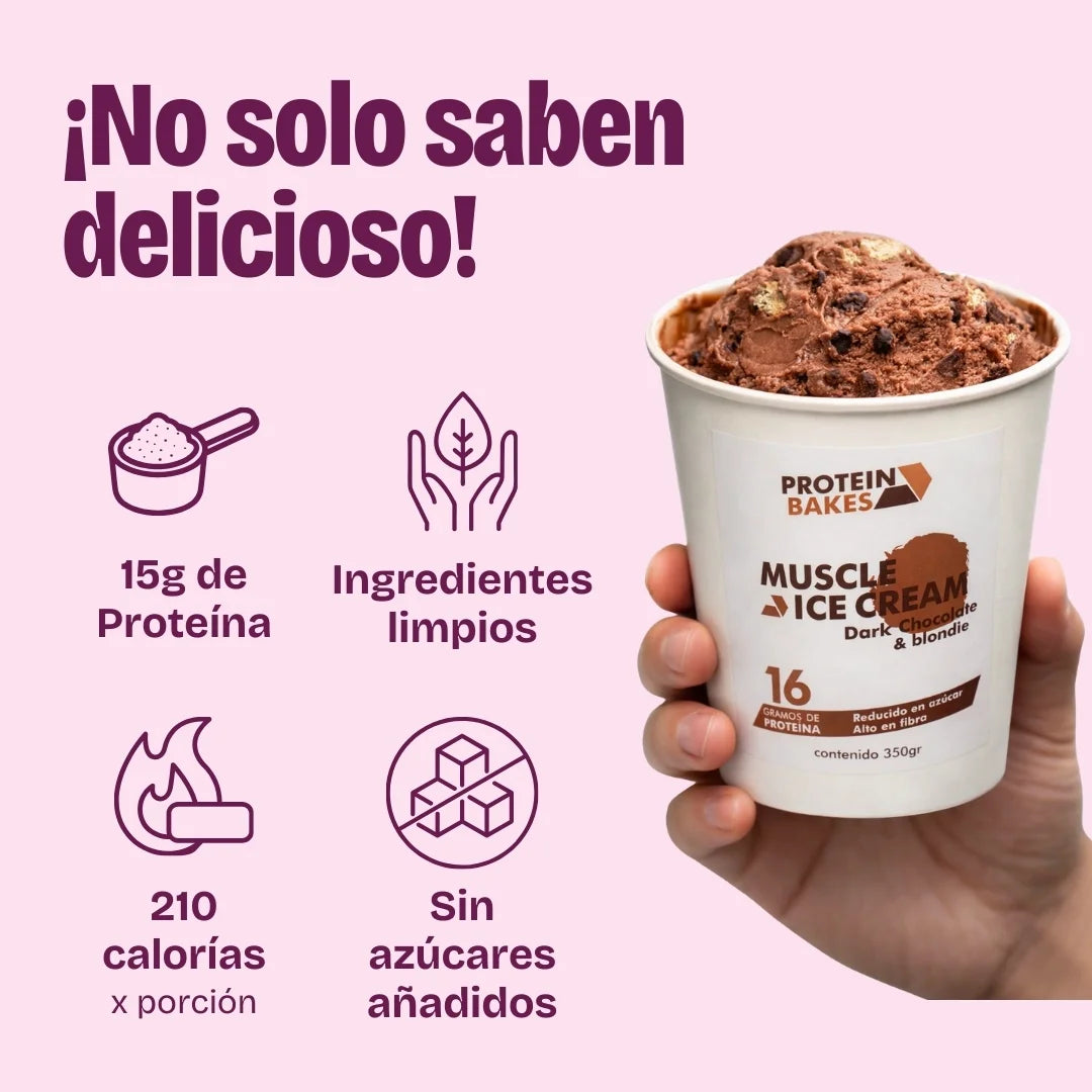 Helado de chocolate o yogurt. Helados con proteína, sin azúcar, bajos en calorías
