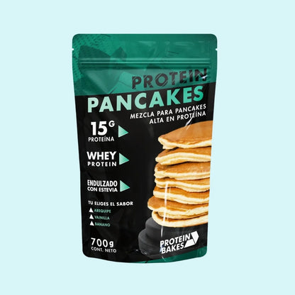 Pancakes con proteína saludables, sin azúcar, bajos en calorías. De sabores a arequipe, banano y vainilla