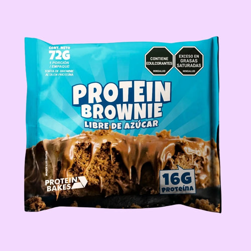 Brownie con proteína saludable, sin azúcar, con colágeno, bajo en calorías